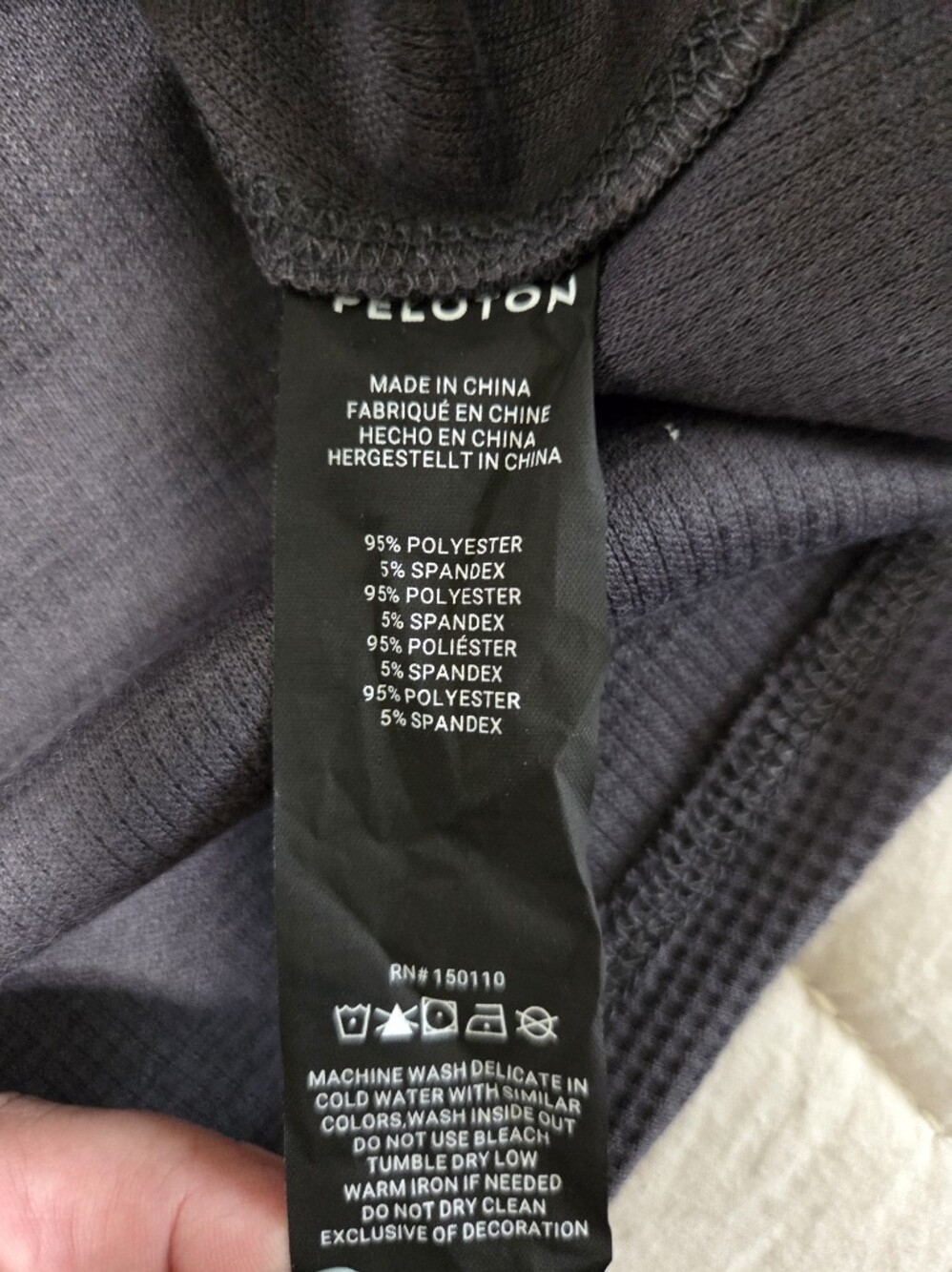 Peloton Men's Half-Zip Waffle Pullover - Dark Gray - Picture 5 of 7